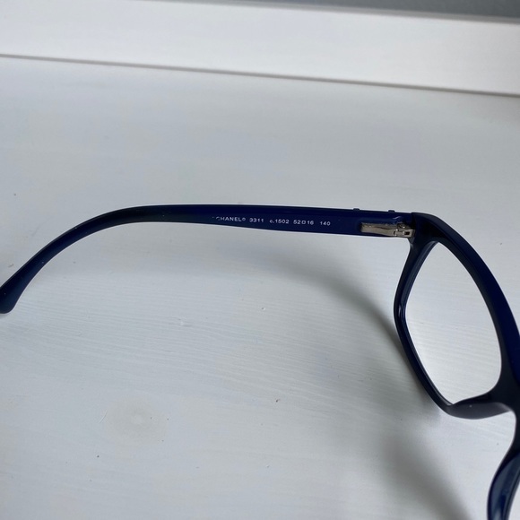 Chanel 3311 navy blue eyeglasses with Chanel case - Picture 6 of 9
